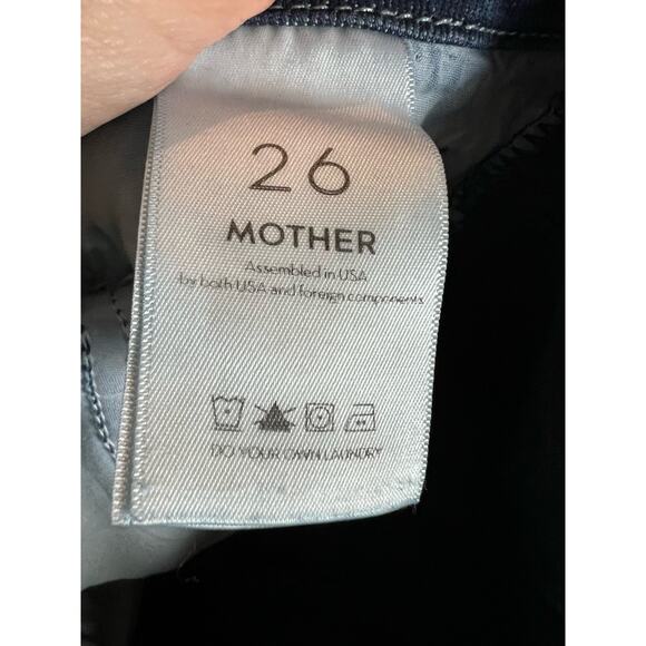 Mother The Looker Ankle Fray Invitation Only Blue Denim Skinny Jeans Size 26 - Picture 13 of 14